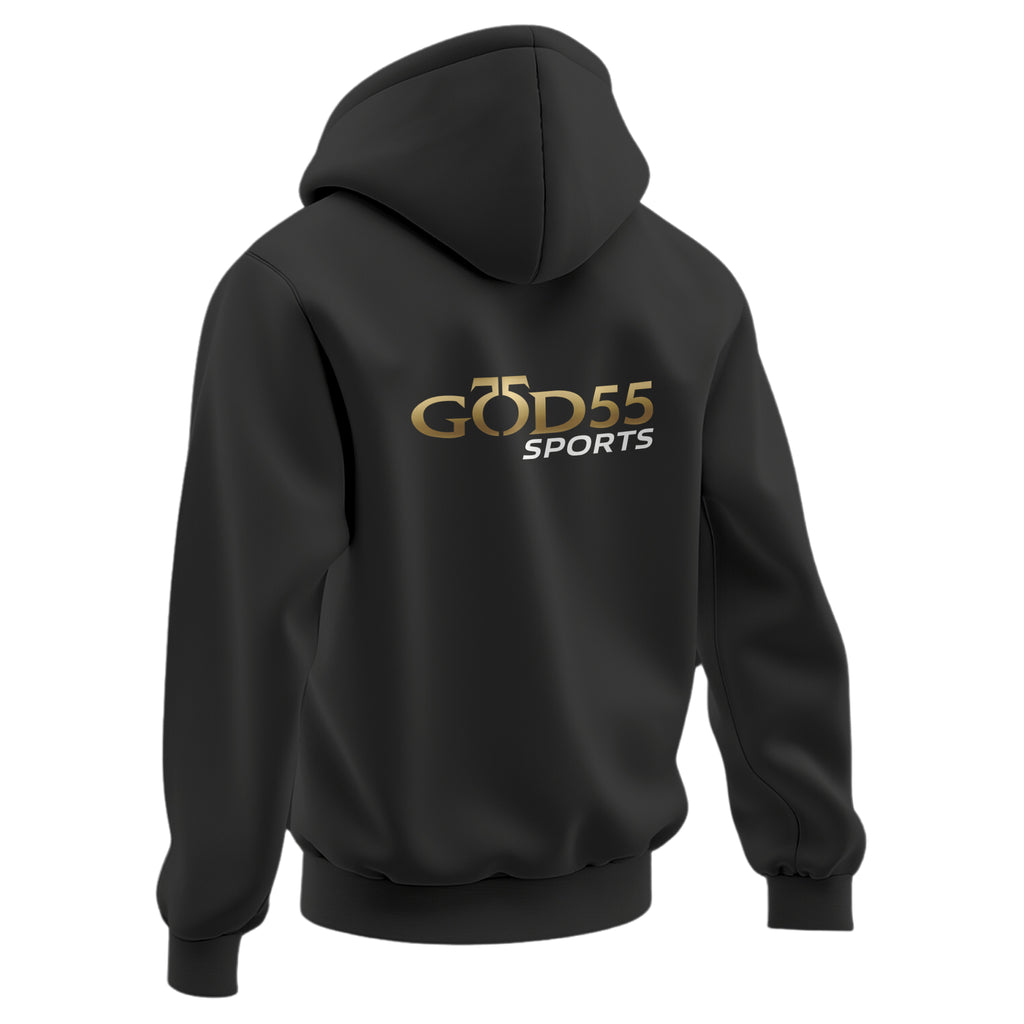 GOD55 Sports Victory Lane Pullover Hoodie | Jet Black