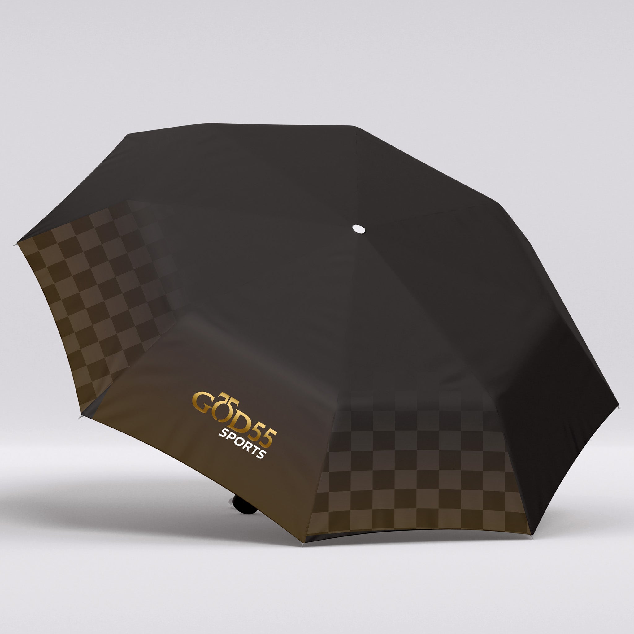 GOD55 Sports StormShield Automatic Umbrella | Black & Gold Edition
